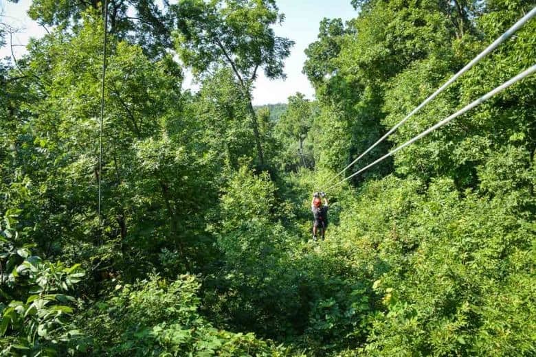 Ziplining vor den Toren von Galena war ein Riesenspaß, den sogar Kinder über 10 Jahre ausprobieren könnten.