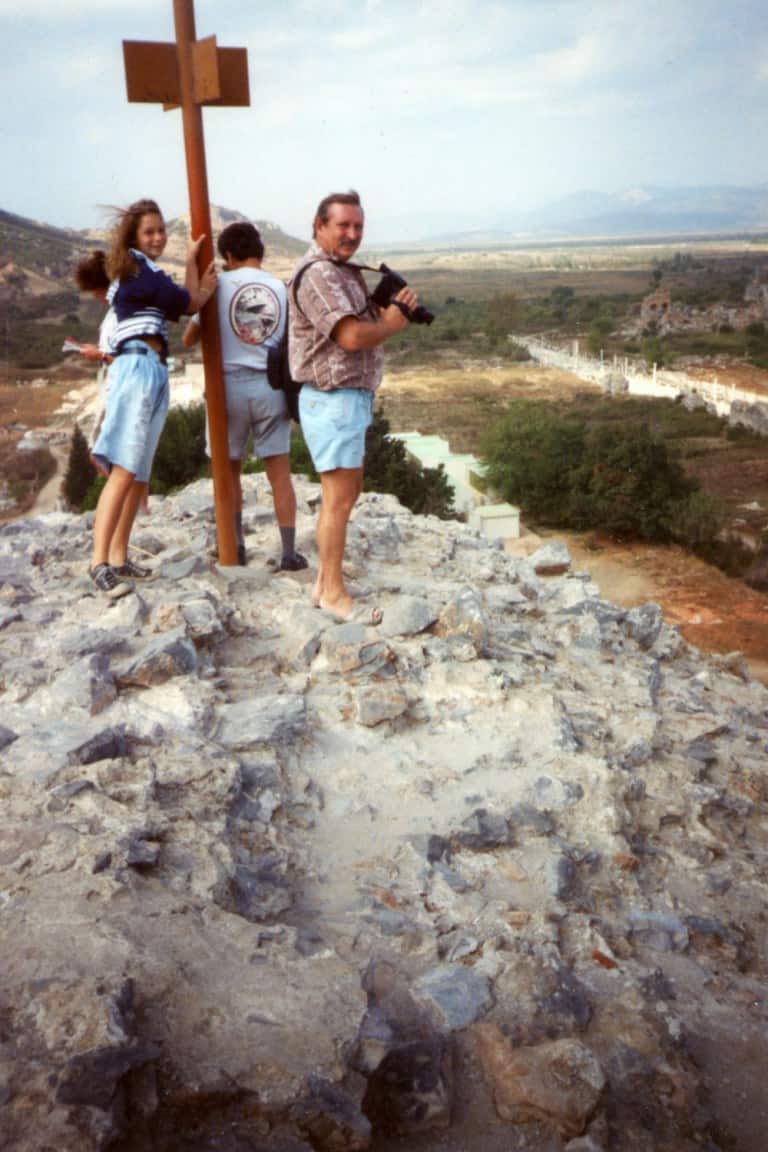 Wir machen ein Videotagebuch von den Ruinen von Ephesos.