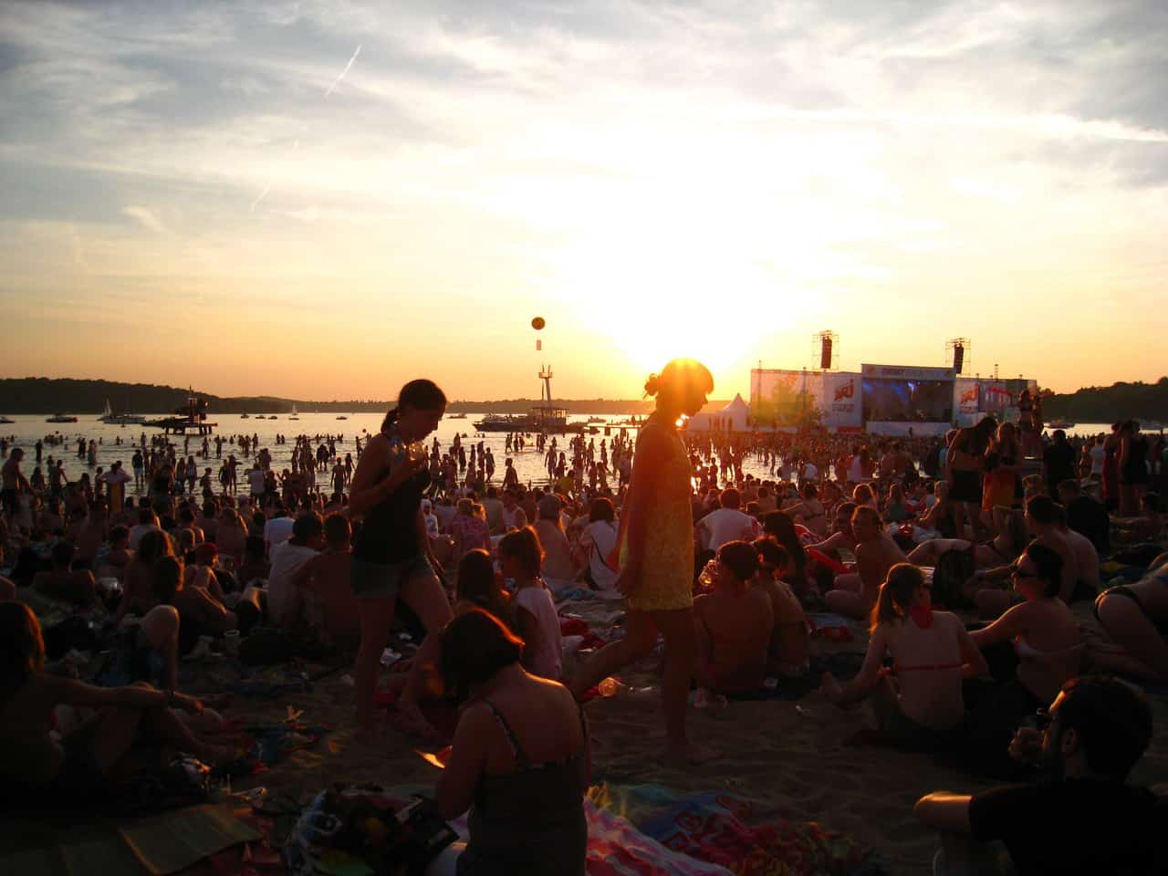 Entspannte Abendstimmung am Strandbad Wannsee